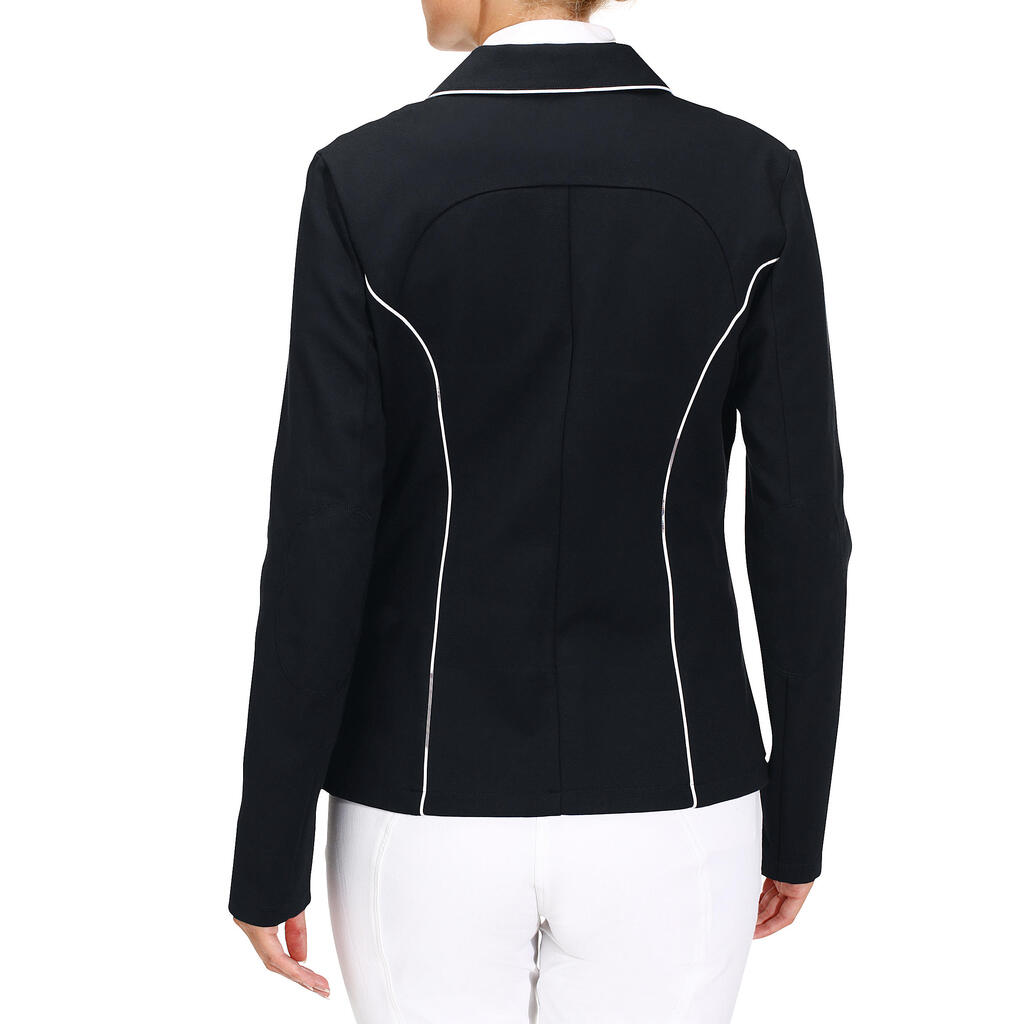 Women's Competition Horse Riding Jacket 100 - Navy