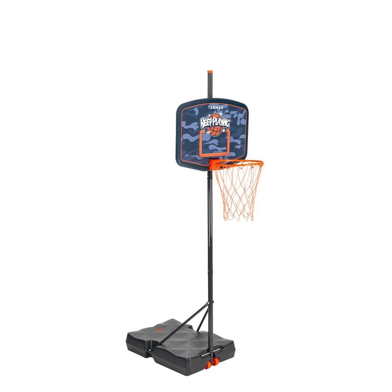 Panier de basket sur pied réglable 1,60m à 2,20m Enfant - B200 EASY bleu Orange