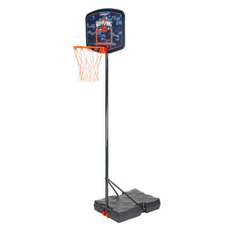 Kids' Basketball Hoop with Adjustable Stand (from 1.60 to 2.20m) B200 Easy - Blue/Orange