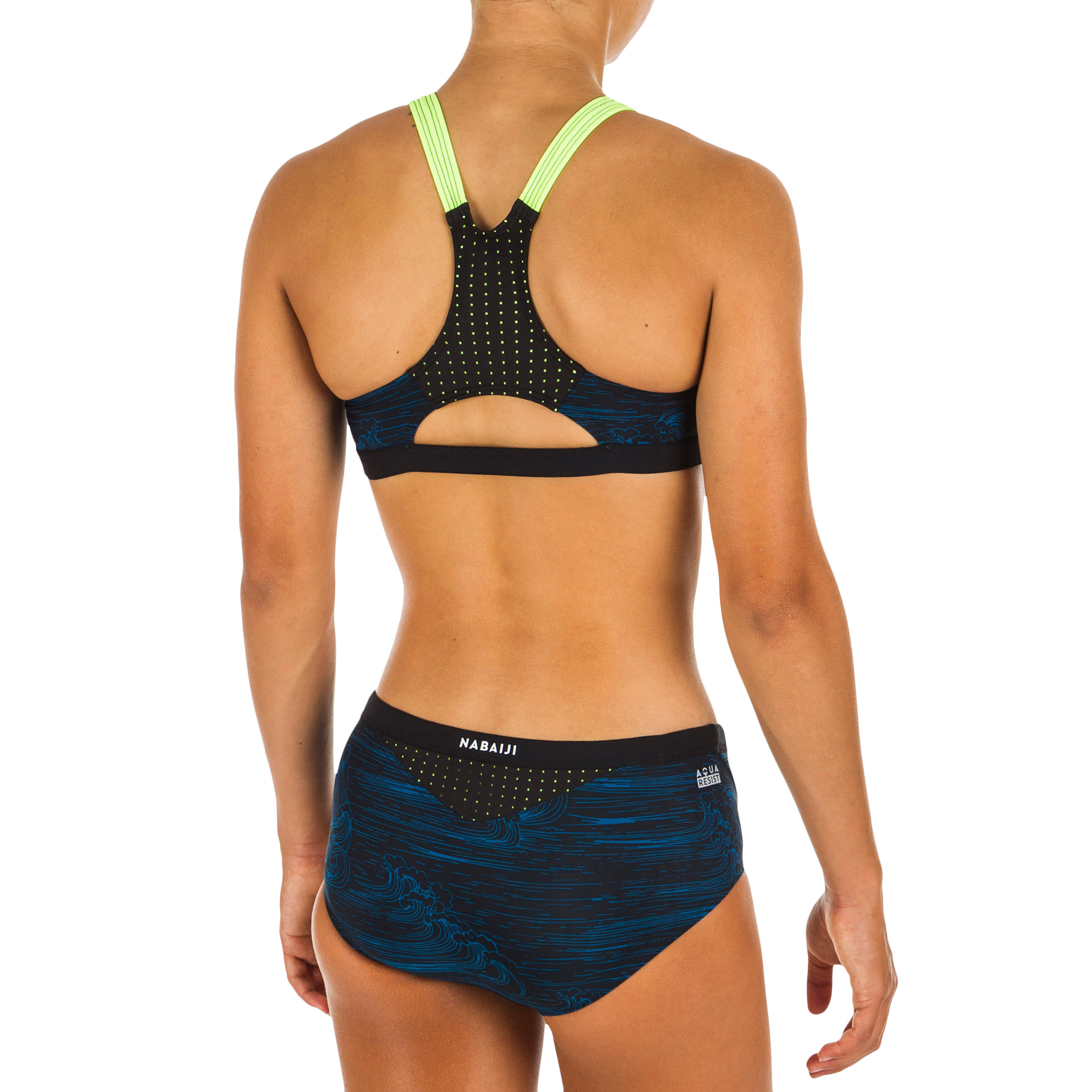 Girls' Swimming Swimsuit Top  Kamyleon - Sea Black 5/5