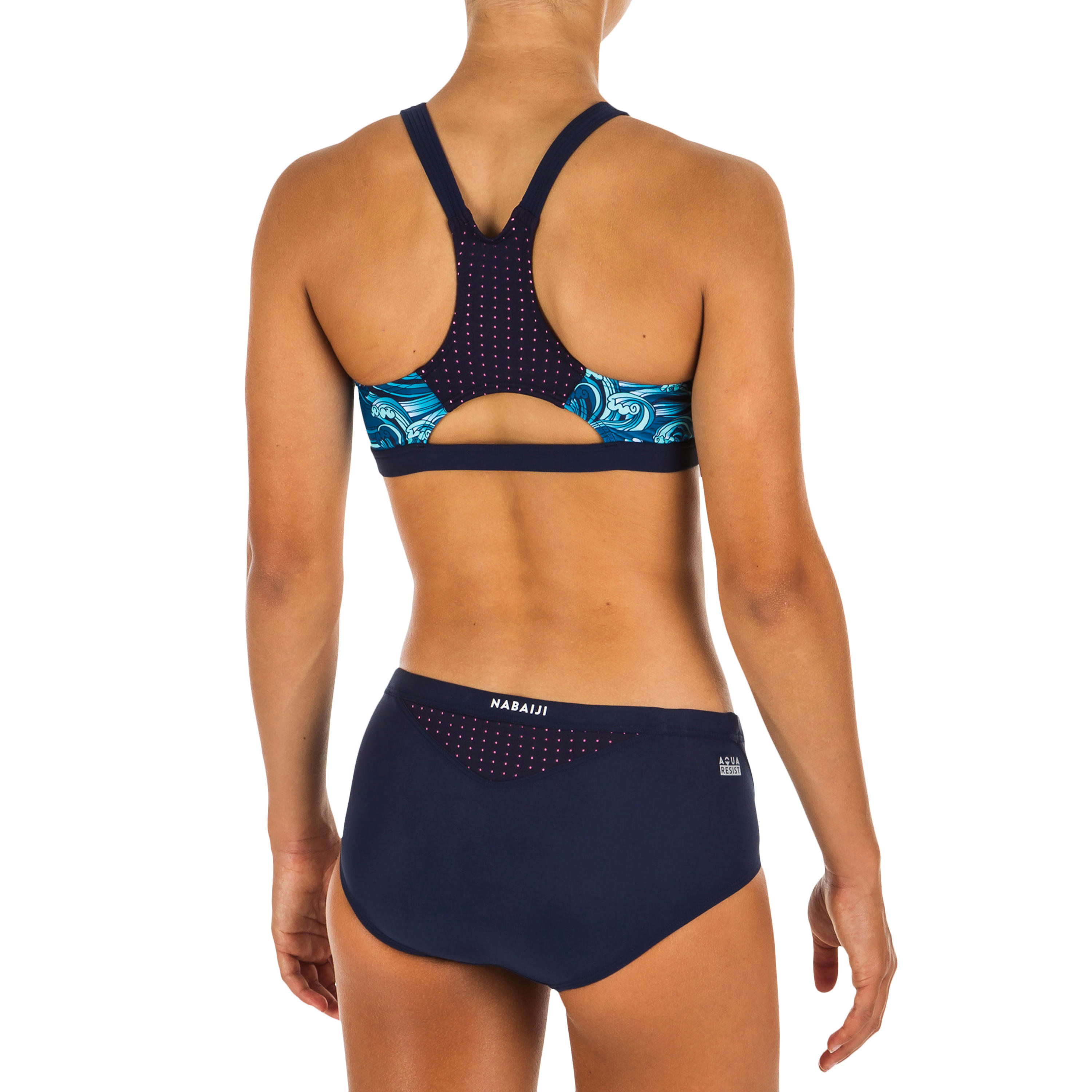 Girls' Swimming Swimsuit Top  Kamyleon - Wave blue 5/5