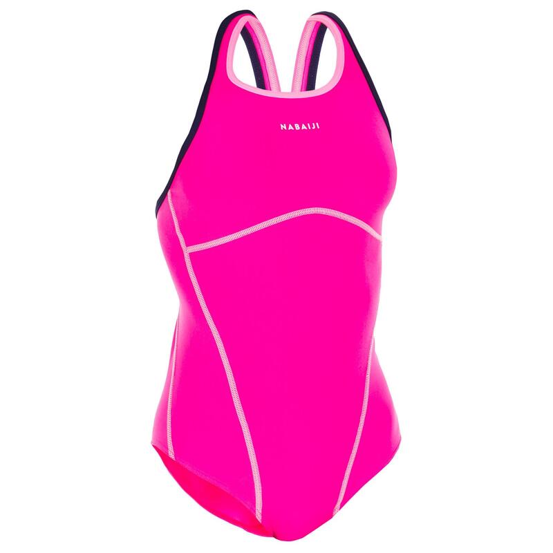 Girls' one-piece swimsuit Kamiye - Pink