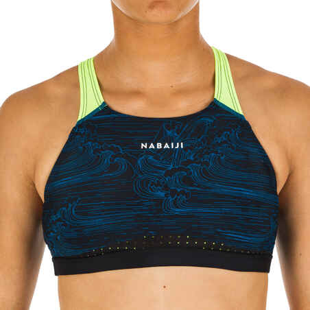 Girls' Swimming Swimsuit Top  Kamyleon - Sea Black