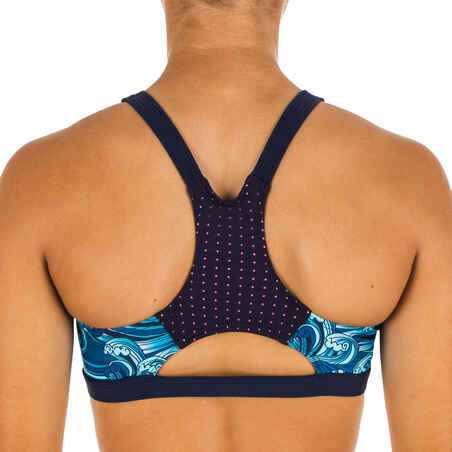 Girls' Swimming Swimsuit Top  Kamyleon - Wave blue