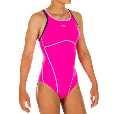 Girls' one-piece swimsuit  Kamiye - Pink