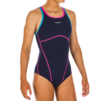 Maillot de Bain une pièce de Natation fille  Kamiye + Bleu