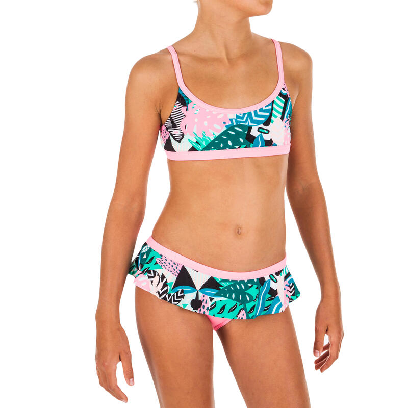 Bikini voor zwemmen meisjes Riana rokje All Mask groen