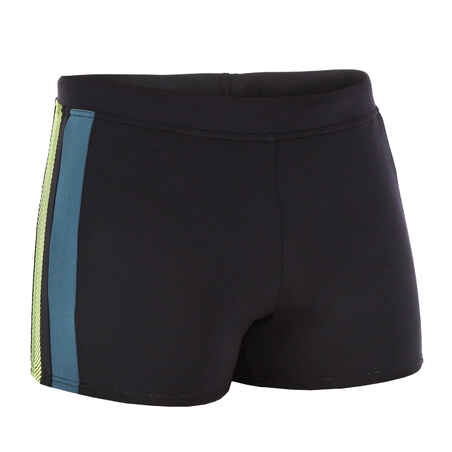 MEN'S SWIMMING BOXERS YOKE - BLACK / YELLOW