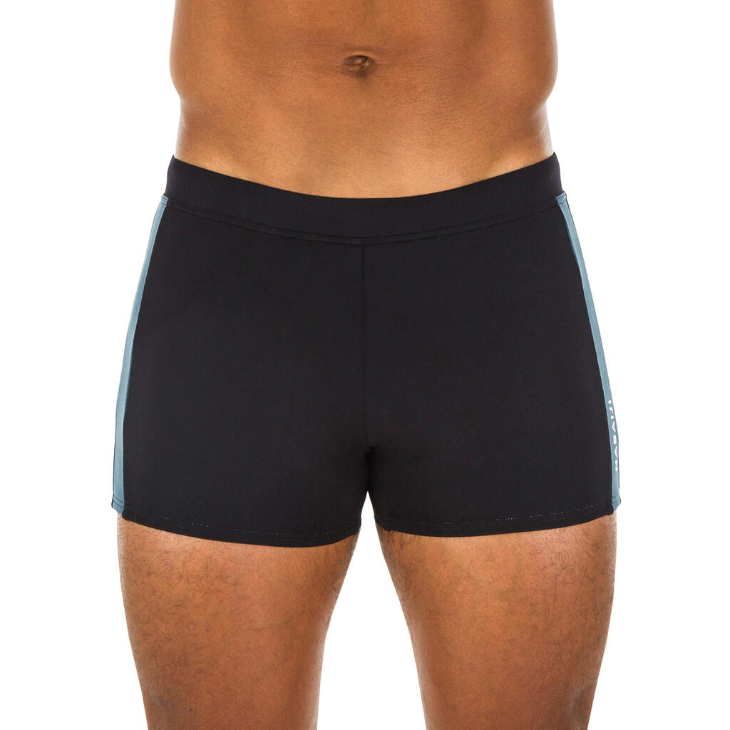 MEN'S SWIMMING BOXERS YOKE - BLACK / YELLOW