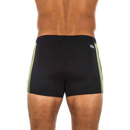 MEN'S SWIMMING BOXERS YOKE - BLACK / YELLOW