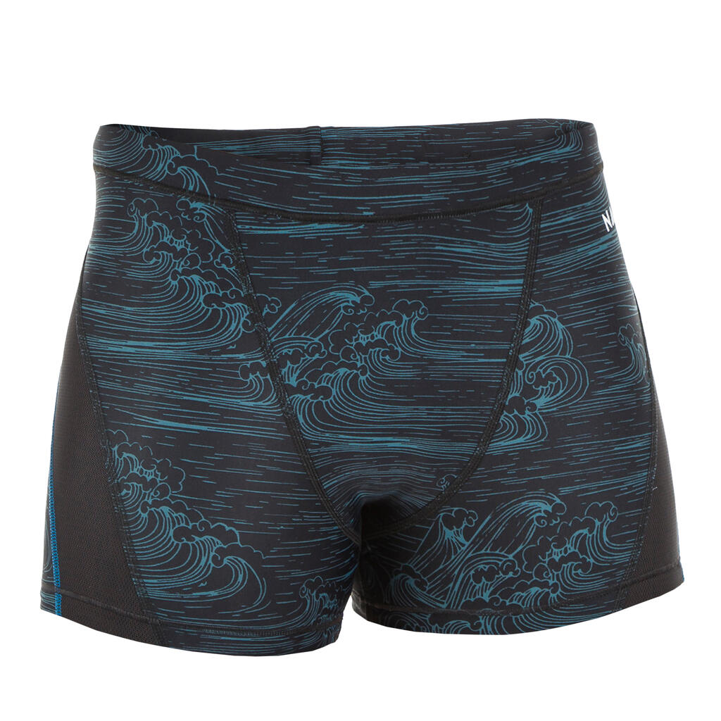 Badehose Boxer Stab Herren blau/schwarz
