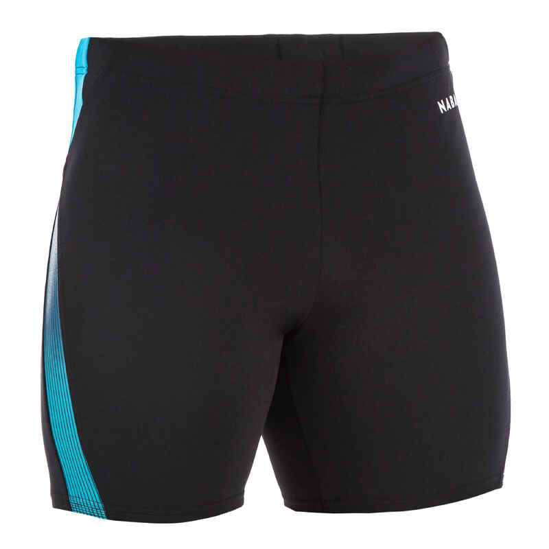 Badehose Boxer Long Herren schwarz/blau Badehose Boxer Long Herren schwarz/blau