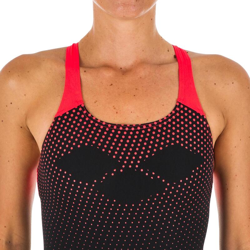 Bañador Mujer natación Arena Swim Pro negro rojo