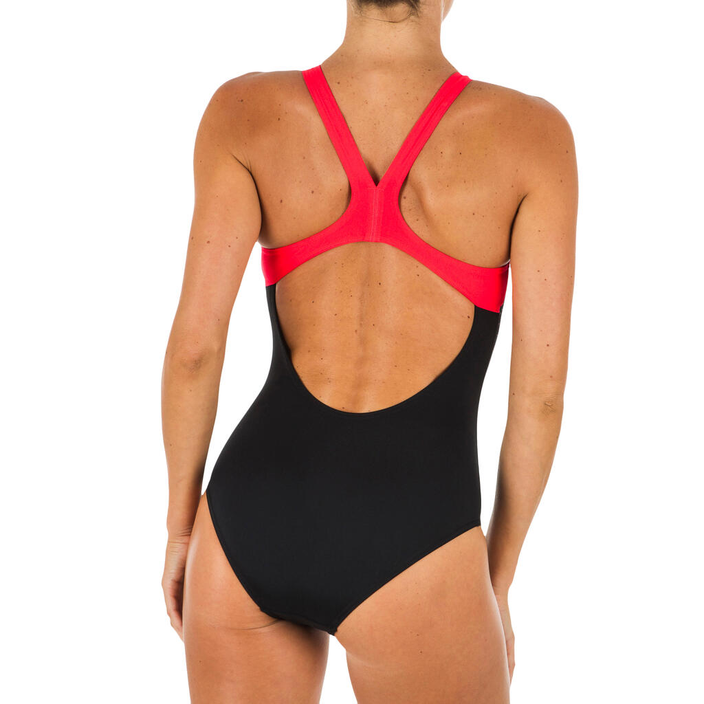 Women's 1-piece Swimsuit Arena Swim Pro Back black red