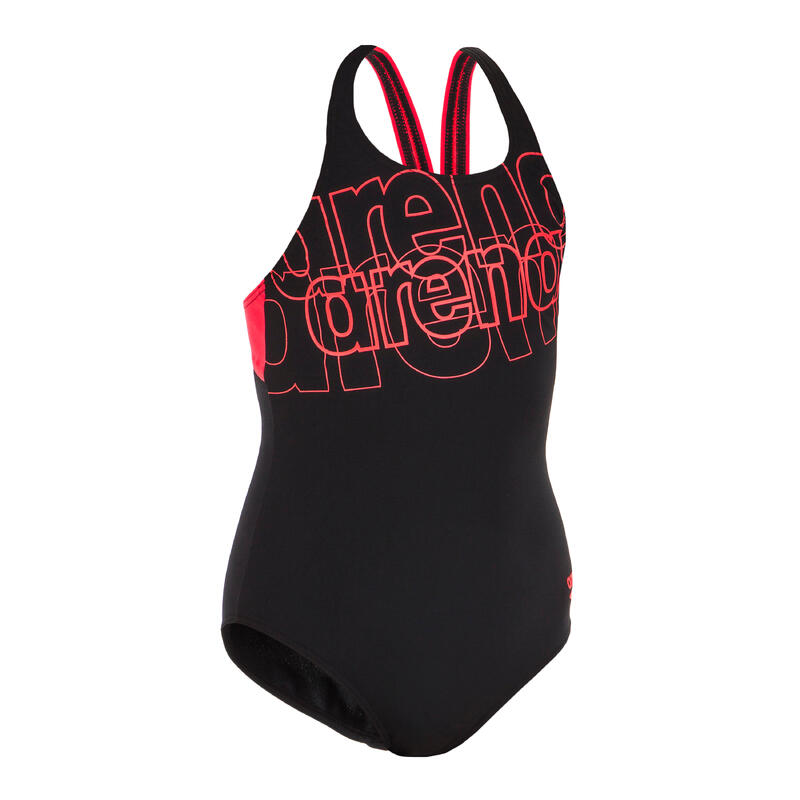 Bañador Niña natación Arena negro Spotlight Max Swim Pro