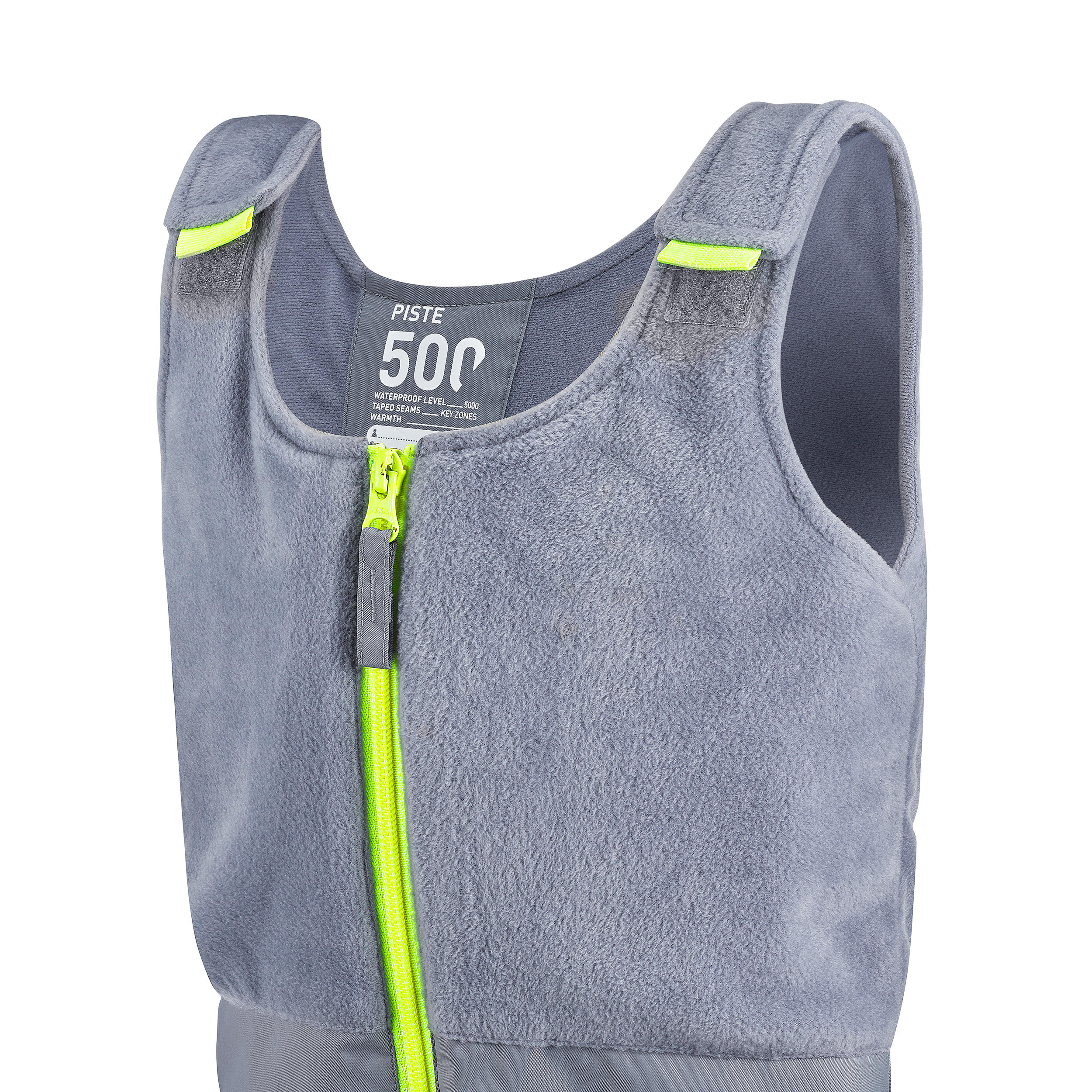 KIDS’ WARM AND WATERPROOF SKI SALOPETTES PNF 500 GREY 8/9