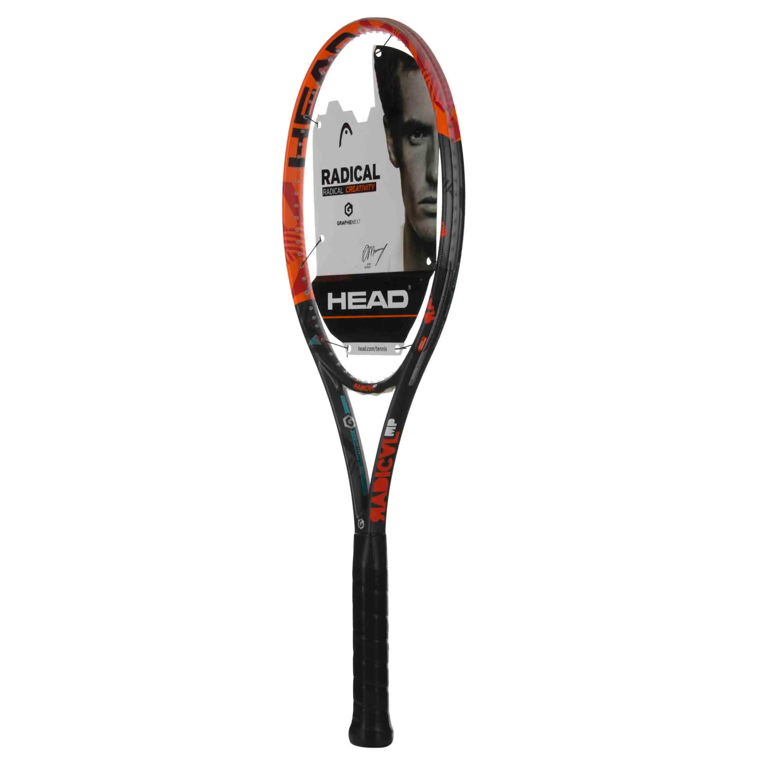 Radical MP Adult Tennis Racket - Orange / Black 3/10