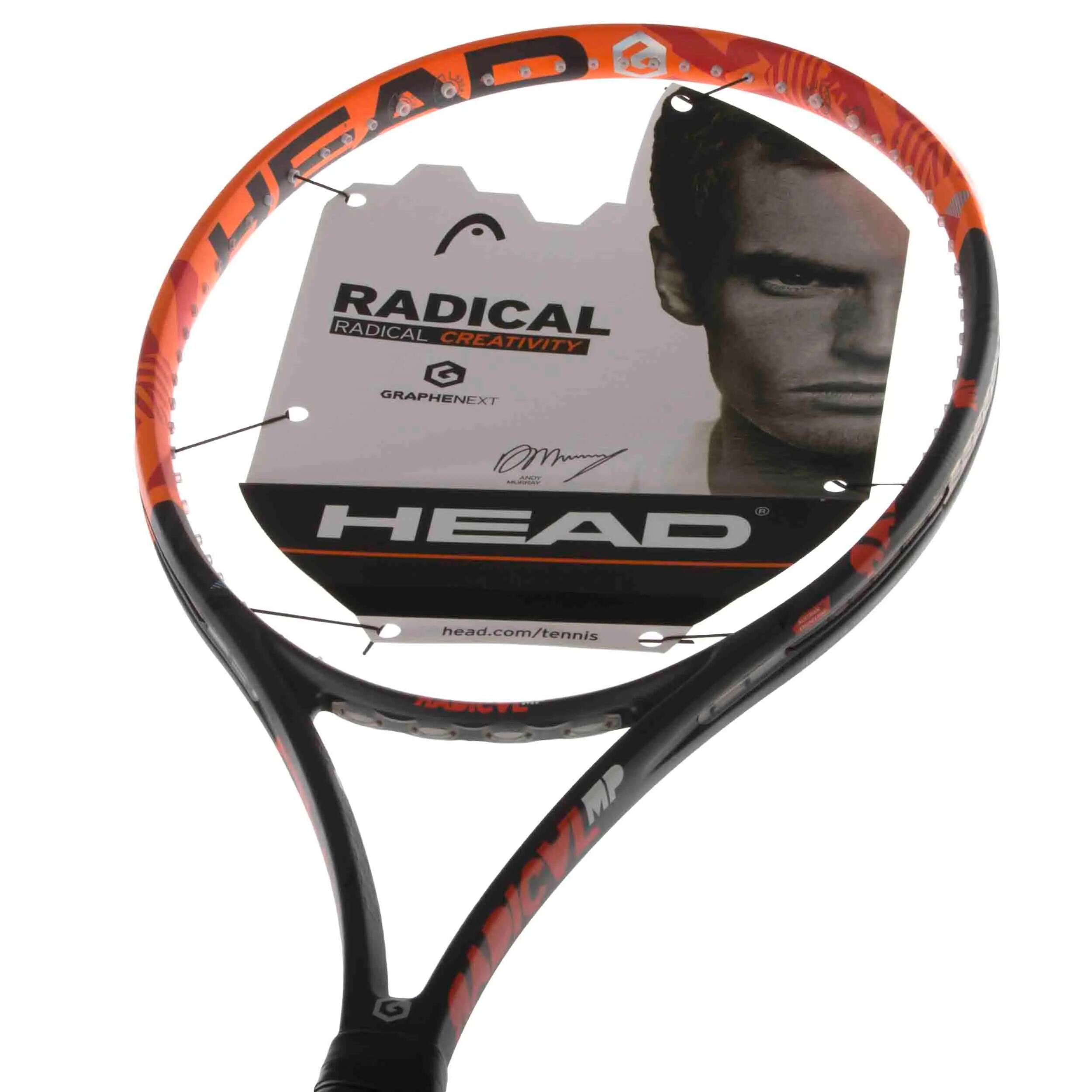 Radical MP Adult Tennis Racket - Orange / Black 6/10