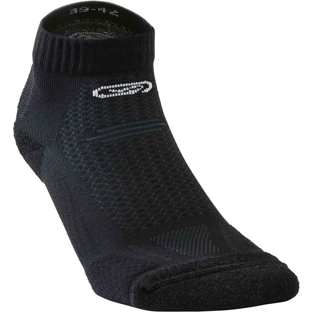 KIPRUN THICK MID-HEIGHT RUNNING SOCKS - BLACK