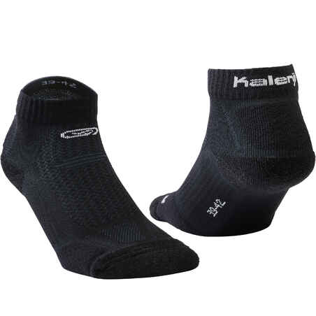 KIPRUN THICK MID-HEIGHT RUNNING SOCKS - BLACK