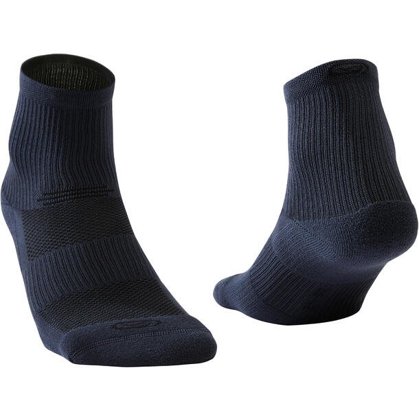 Unisex Running Crew Socks 2 Pack Navy