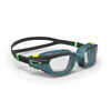 Lunettes de Natation Enfants Verres Clairs SPIRIT Noir Bleu