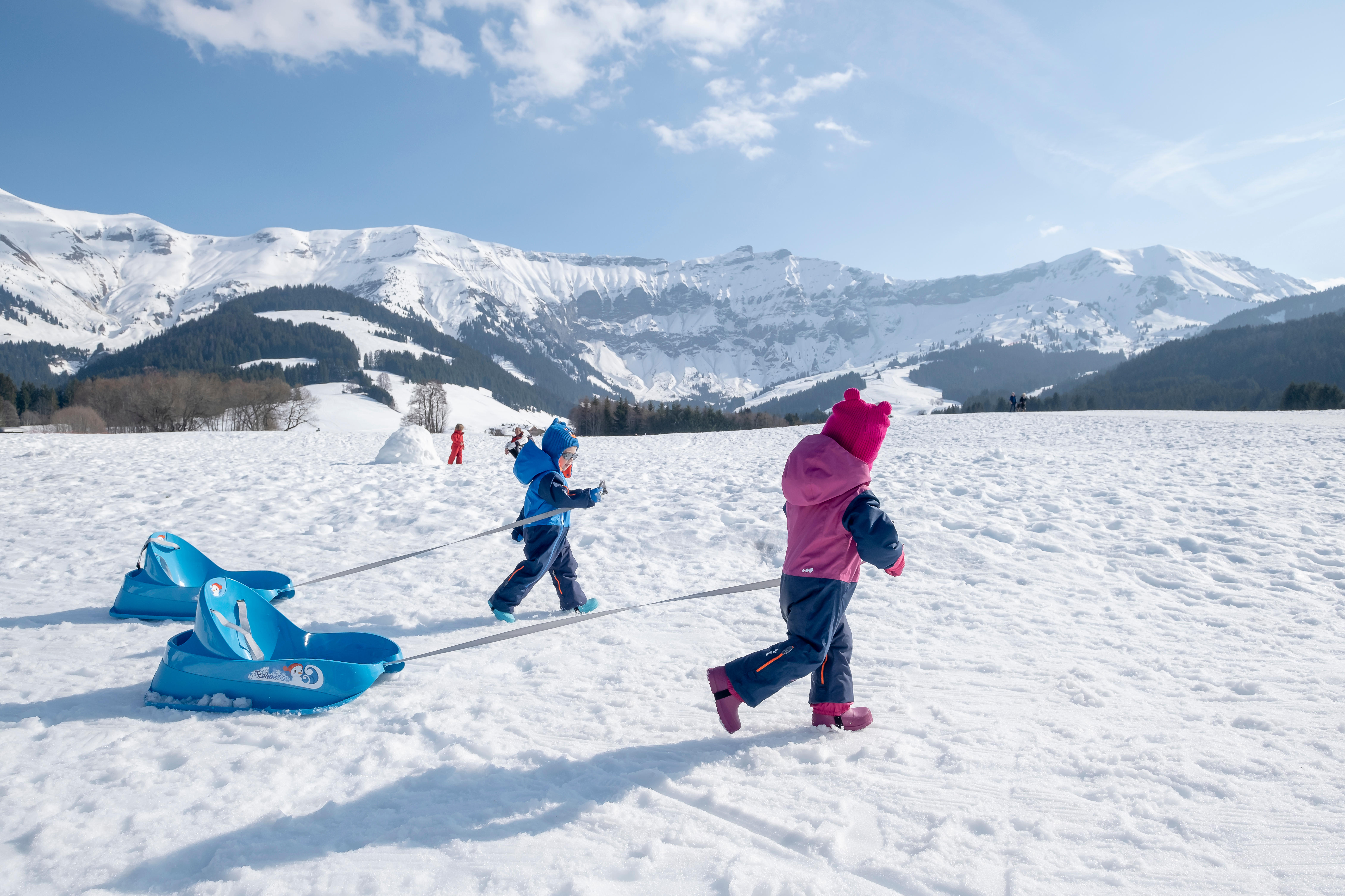 Moufles De Ski Luge Bebe Warm Bleues Lugik Decathlon