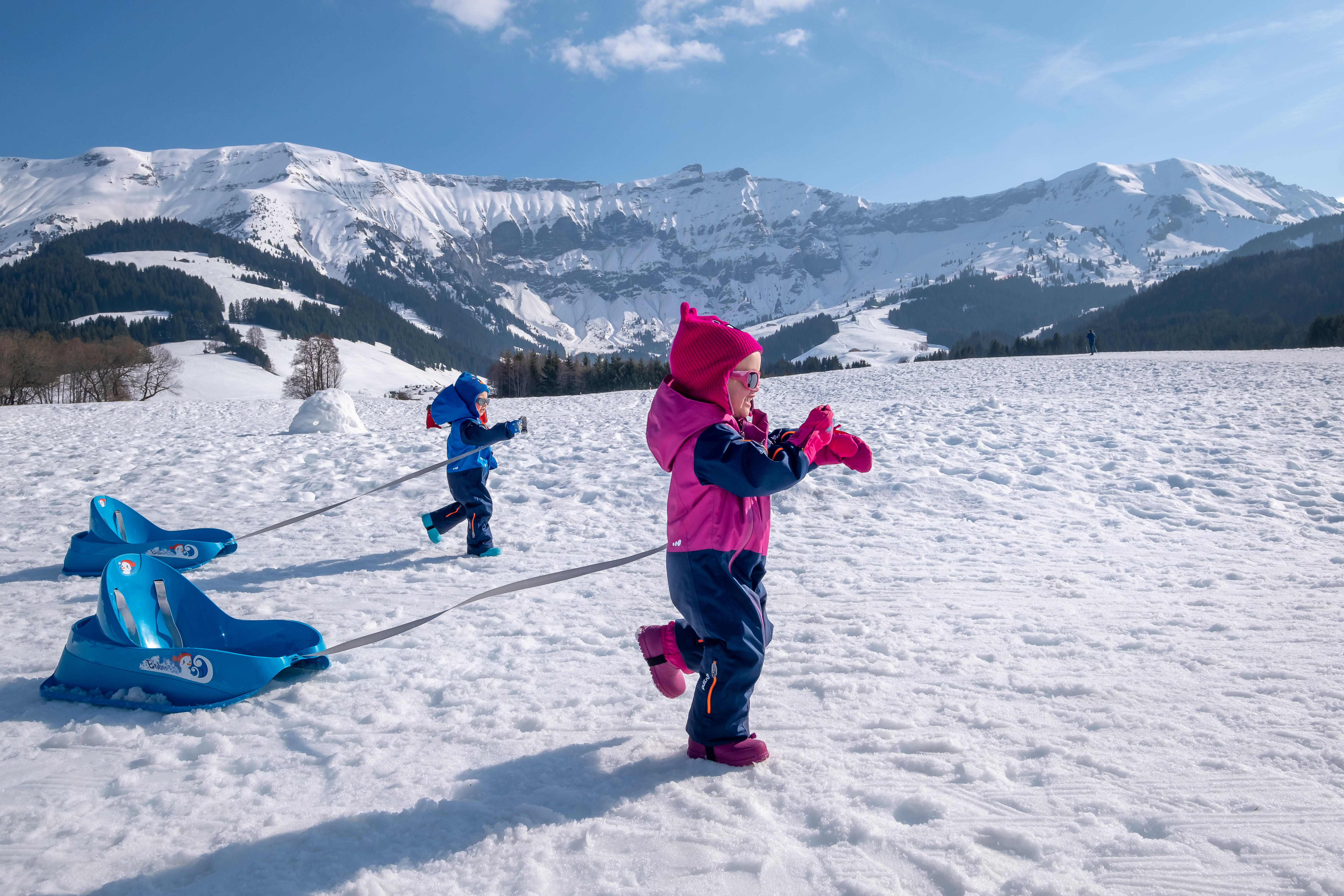 Moufles De Ski Luge Bebe Warm Bleues Lugik Decathlon