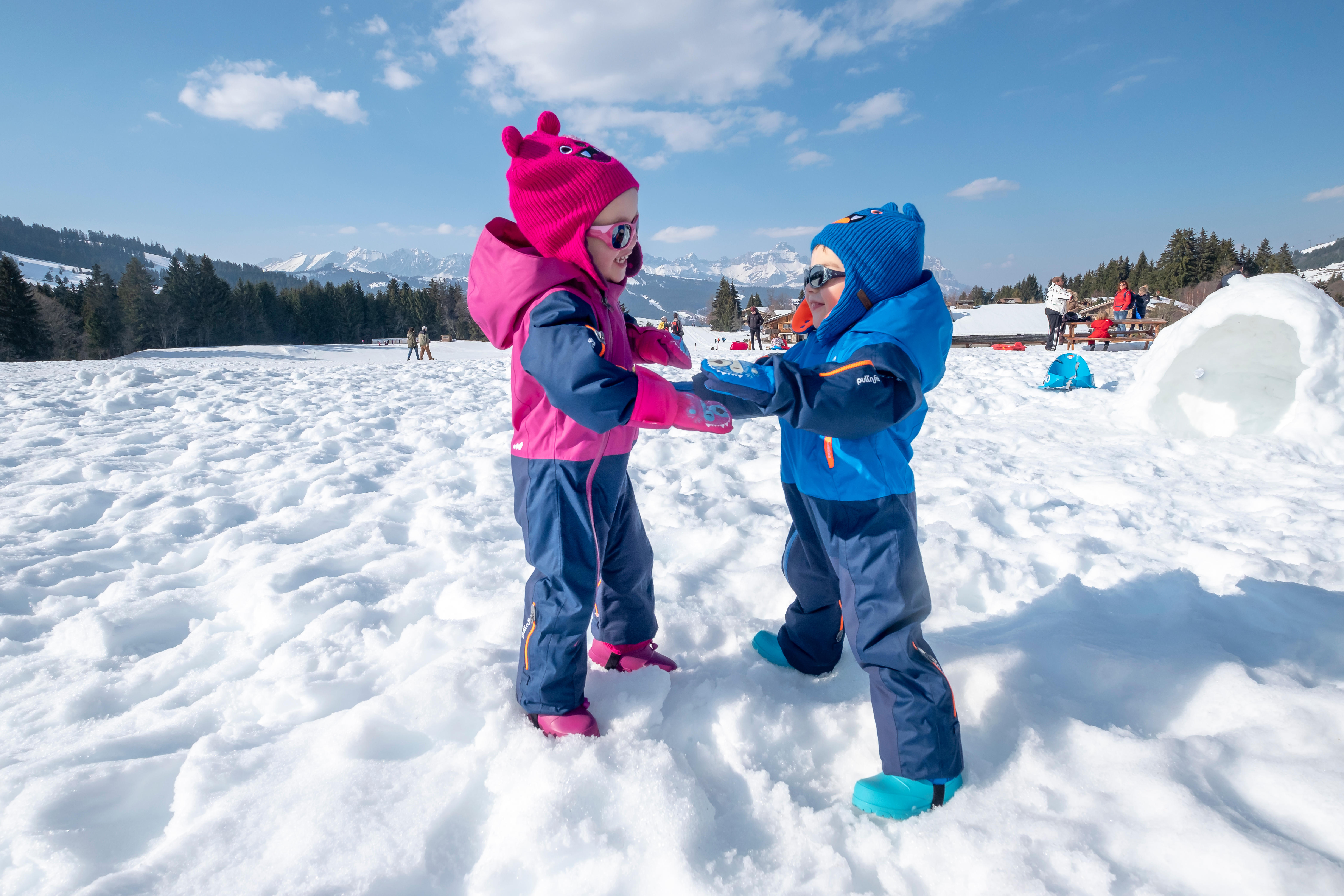 Moufles De Ski Luge Bebe Warm Bleues Lugik Decathlon