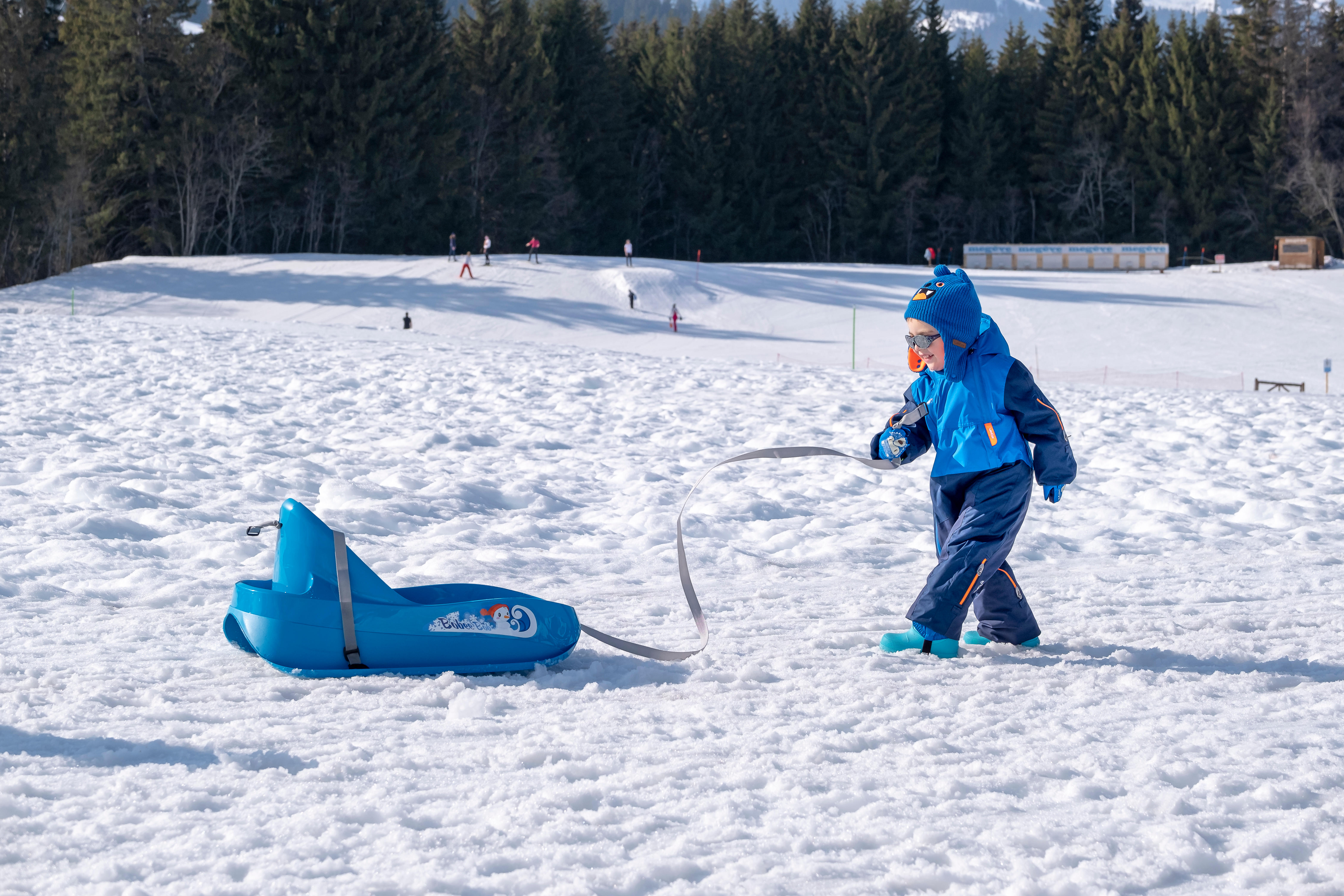 Moufles De Ski Luge Bebe Warm Bleues Lugik Decathlon