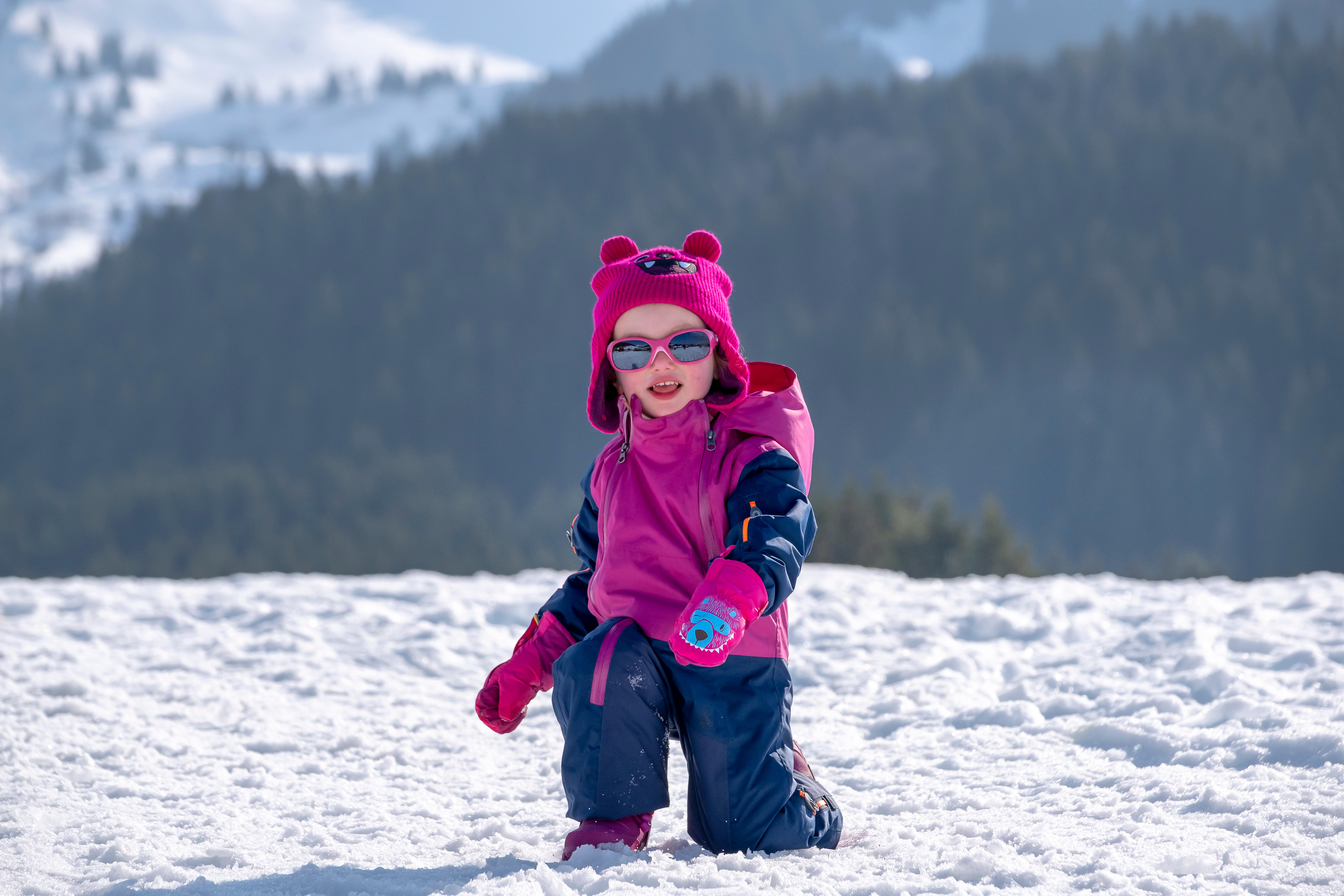 Moufles De Ski Luge Bebe Warm Bleues Lugik Decathlon