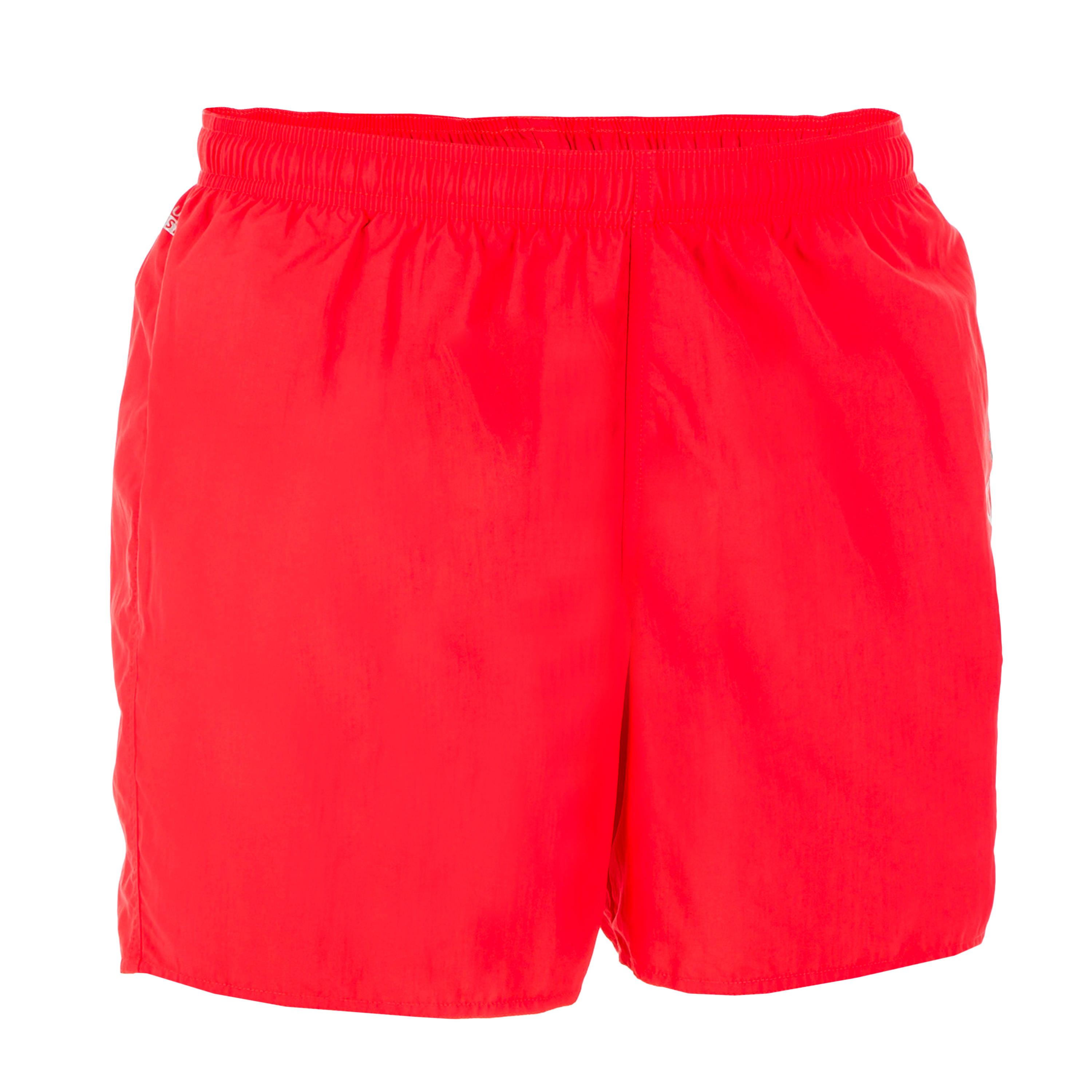 Men Swimming Shorts 100 Basic Red Black