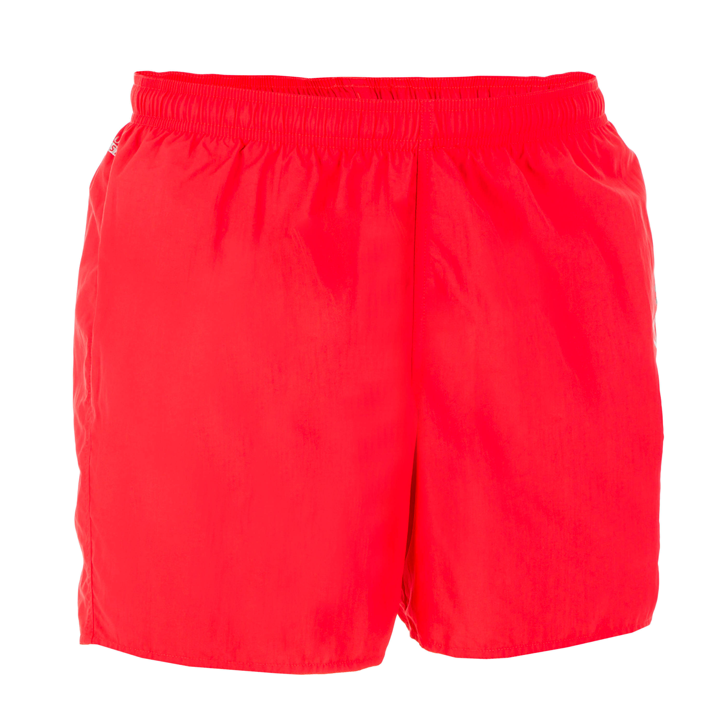 Men Swimming Shorts 100 Basic Red Black -  1