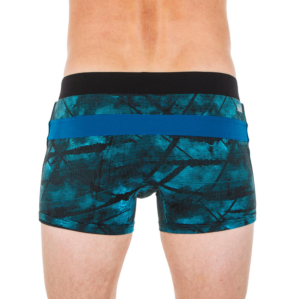 MEN'S SWIMMING BOXER SHORT POOL 100 - TEX BLUE