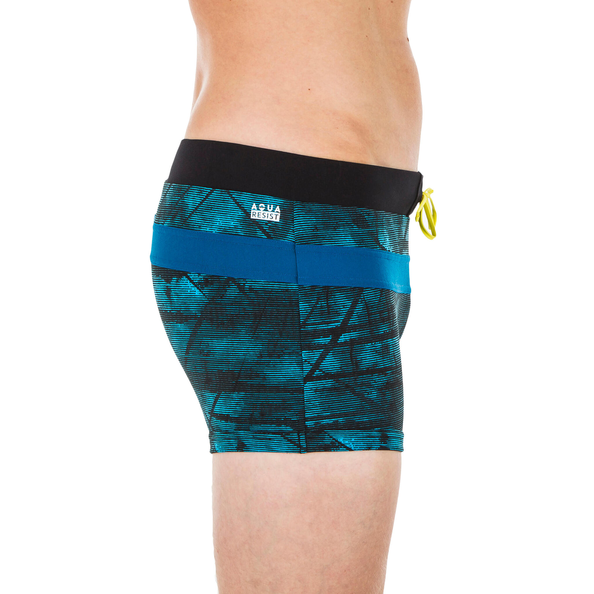 MEN'S SWIMMING BOXER SHORT POOL 100 - TEX BLUE