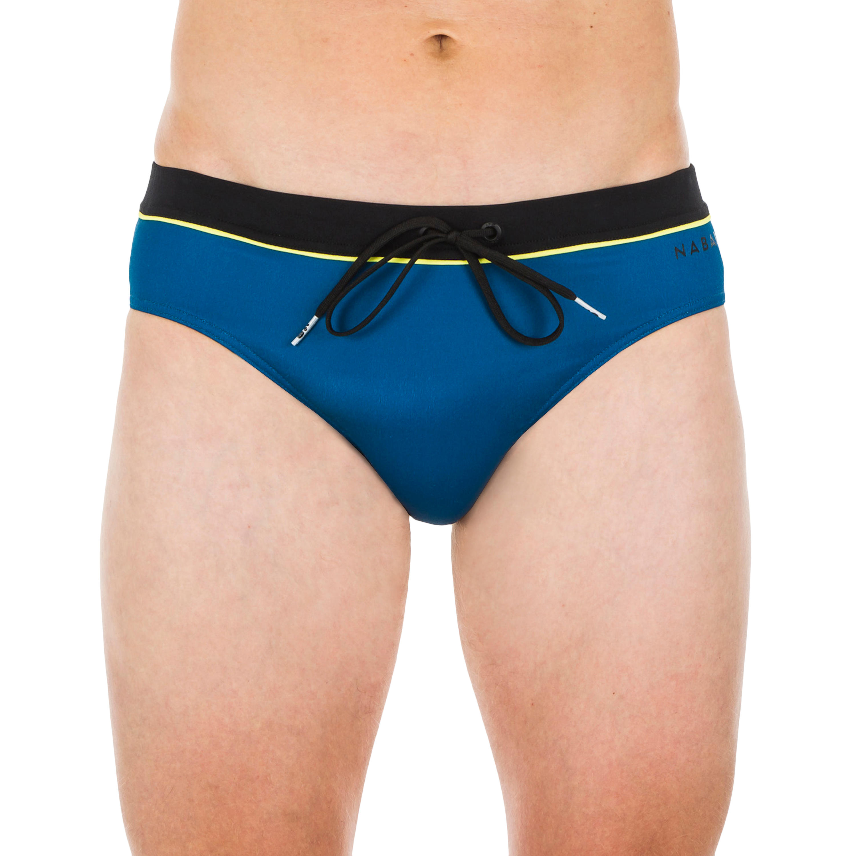 MEN'S SWIM TRUNKS 100 PEP - BLUE BLACK 
