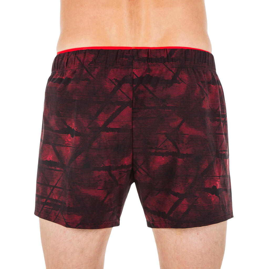 Schwimmshorts Herren kurz - Swimshort 100 Cali rot/schwarz 