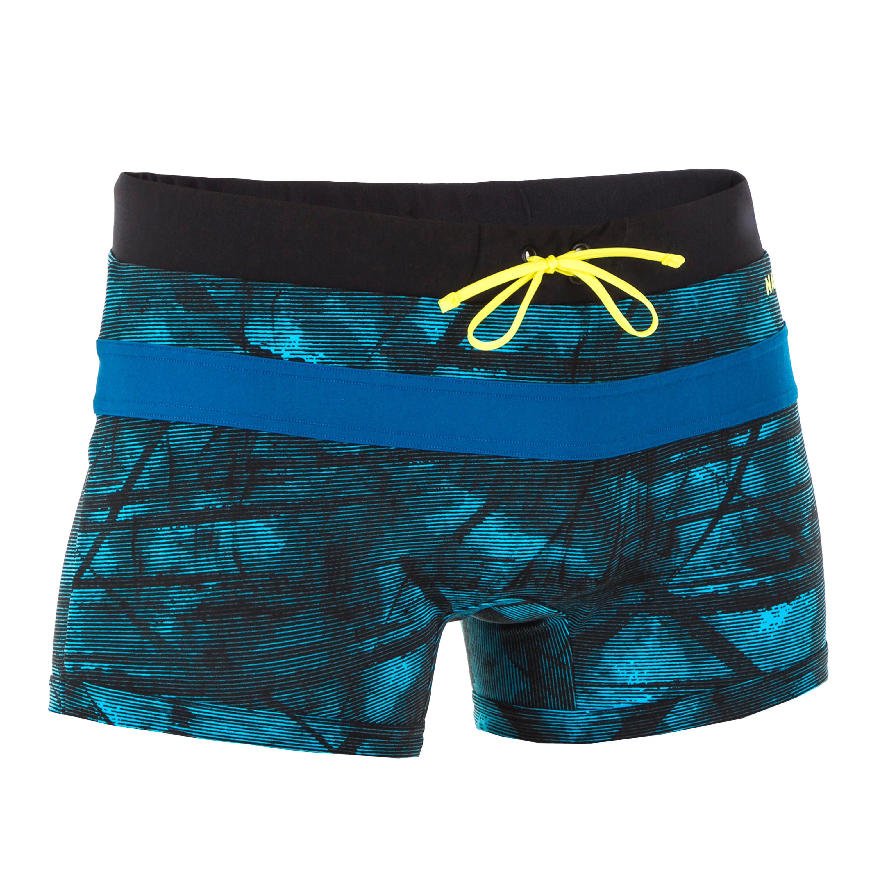NABAIJI MEN'S SWIMMING BOXER SHORT POOL 100 - TEX BLUE