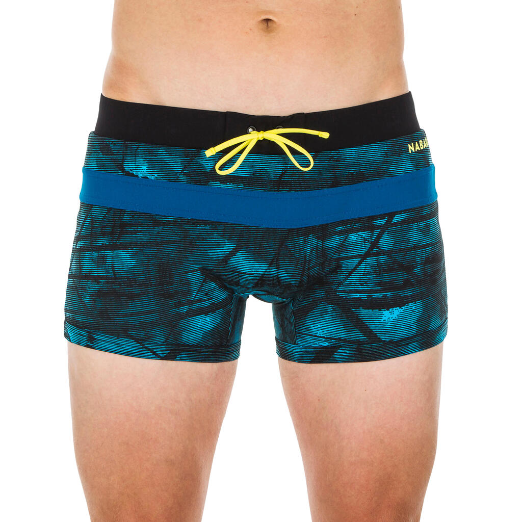 MEN'S SWIMMING BOXER SHORT POOL 100 - TEX BLUE