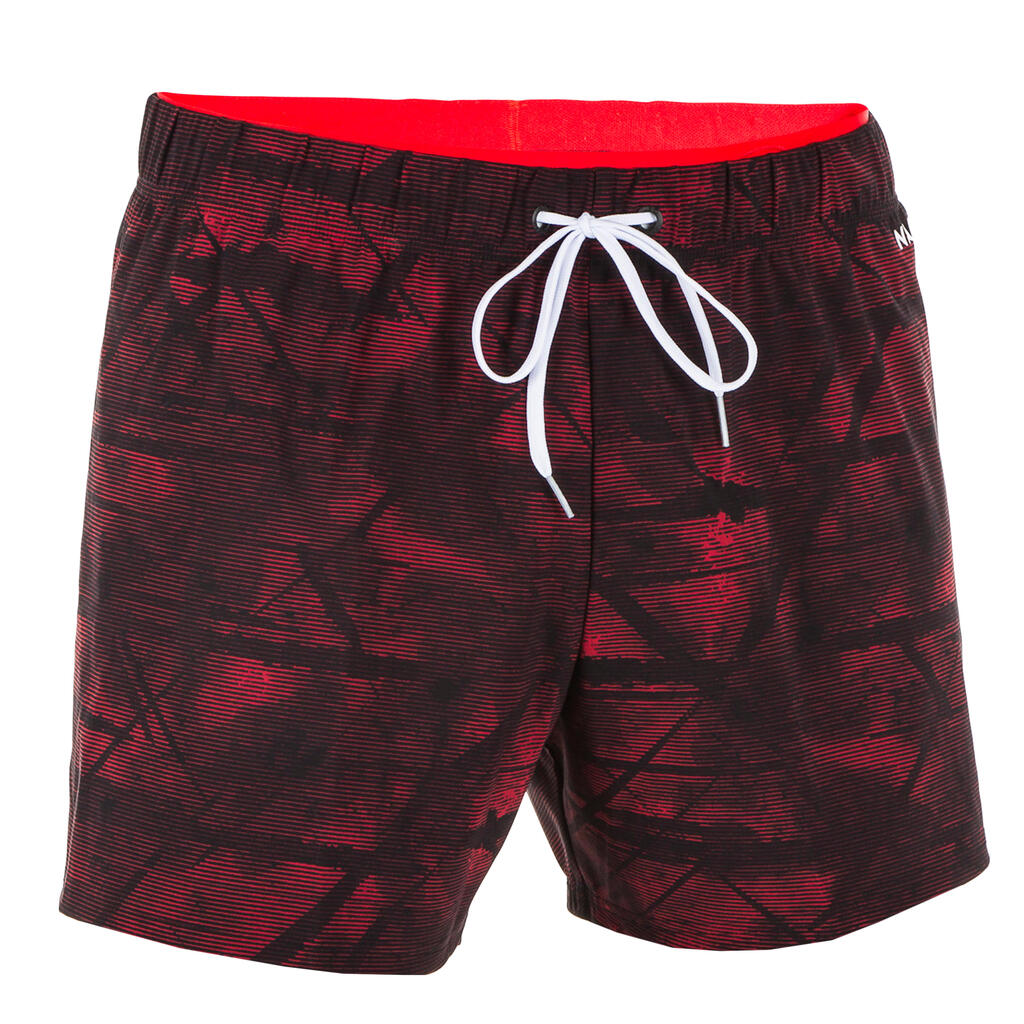 Schwimmshorts Herren kurz - Swimshort 100 Cali rot/schwarz 