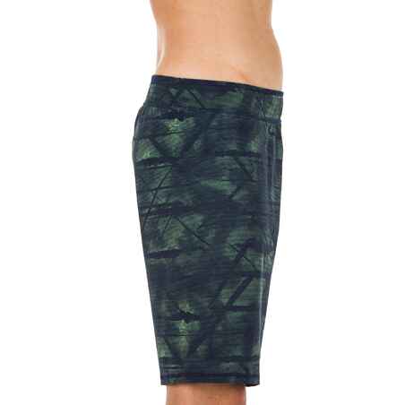 100 LONG MEN'S SWIMMING SHORTS - TEX KHAKI