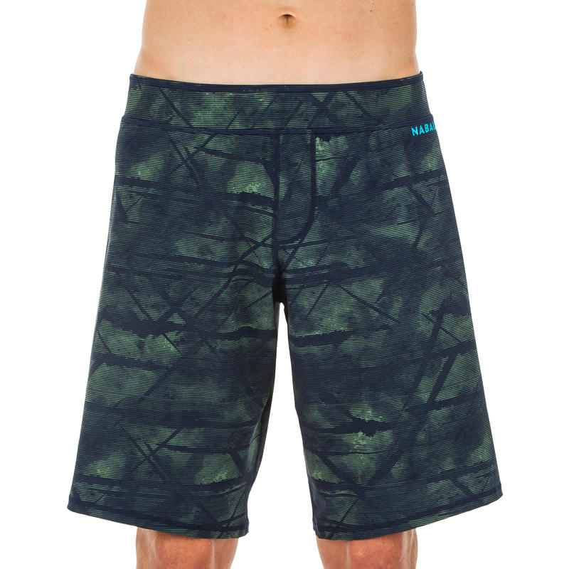 Men S Swimming Long Swim Shorts 100 Tex Khaki Nabaiji