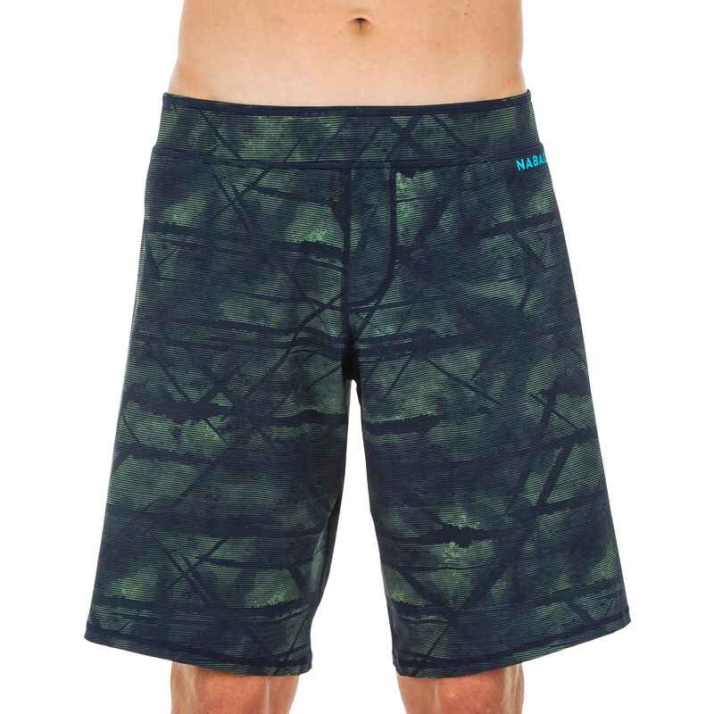 100 LONG MEN'S SWIMMING SHORTS - TEX KHAKI