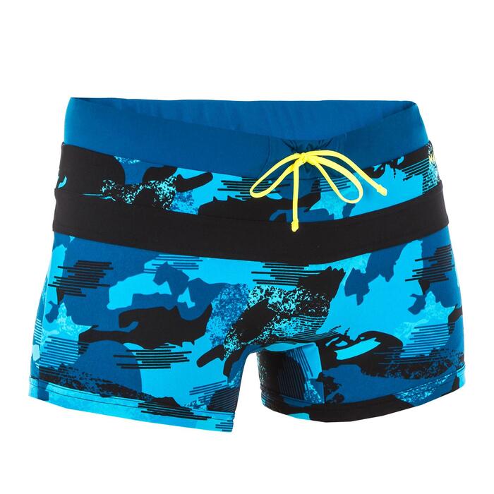 NABAIJI MAILLOT DE BAIN NATATION HOMME BOXER 100 POOL BLACK INDIGO