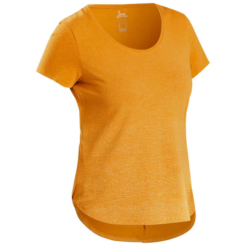 Tee-shirt anti-UV femme Anglet rayure mandarine – Les