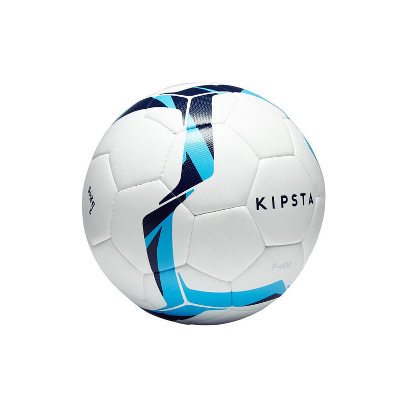 Ballon de football F100 hybride taille 3 blanc et bleu