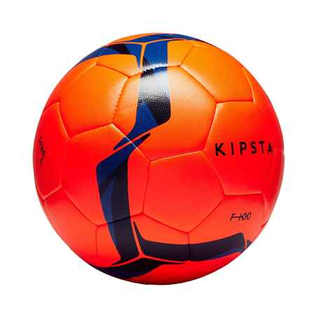F100 Hybrid Size 5 Football Ball - Orange/Blue