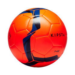 Ballon de football Hybride F100 taille 5 orange et bleu