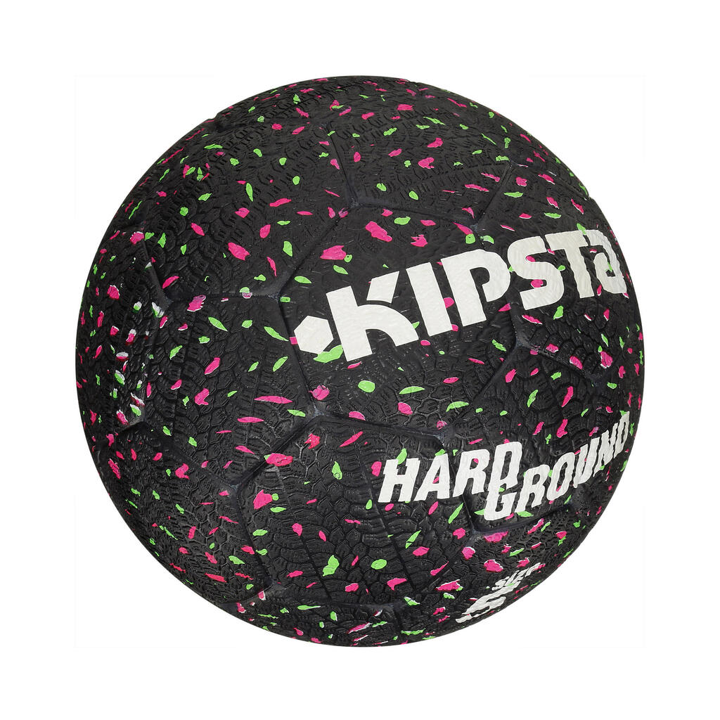Fußball Hardground Größe 5 schwarz/grün/rosa