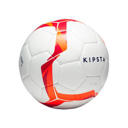 Ballon de football Hybride F100 taille 4 blanc/rouge
